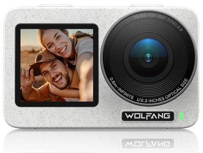 Экшн-камера WOLFANG Seeker One / 150° / Wi-Fi / NFC / Влагозащищенная / Пылезащищенная / Белый Б/В