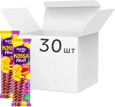 Упаковка фруктовой пастилы Demi Kossa Fruit с манговым соком 15 г х 30 шт (4820280821647)
