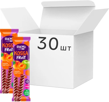 Упаковка фруктовой пастилы Demi Kossa Fruit с абрикосовым соком 15 г х 30 шт (4820280821623)