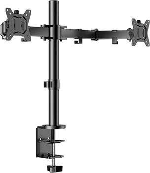 Настільне кріплення ErGear Dual Monitor Stand EGCM1 для монітора, для 2 екранів розміром до 32 дюймів, чорний (my-13127)