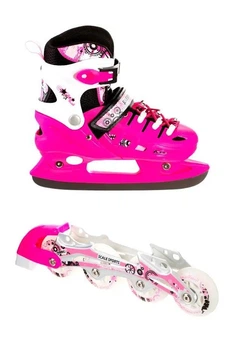 Ролики-коньки Scale Sport 2в1 цвет малиновый 29-33 SCALE SPORTS ЦБ-00241754