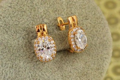 Сережки Xuping Jewelry малинка з ніжками 1,6 см золотисті