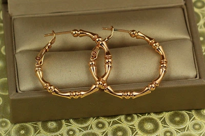 Сережки Xuping Jewelry фаланга 2,9 см золотисті