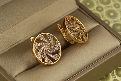 Сережки Xuping Jewelry транс 1,9 см золотисті