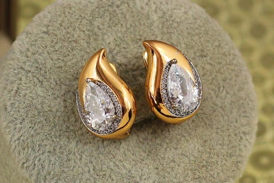 Сережки Xuping Jewelry полум"я з родієм 1,8 см золотисті