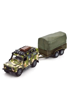 Игровой набор – LAND ROVER DEFENDER МИЛИТАРИ с прицепом цвет разноцветный TECHNODRIVE ЦБ-00246790