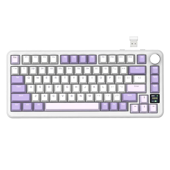 Механічна бездротова (Bluetooth + 2,4G) клавіатура з HOT SWAP Attack SHARK X85PRO, 82 Key, RGB, Win/Mac OS, УКР/АНГЛ, Lavender (X85PL)