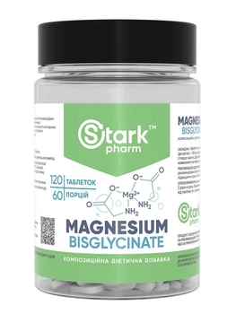 Мінерал магній Stark Pharm Magnesium Bis-Glycinate, бісгліцинат 120 таблеток (6732)