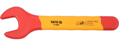 Klucz płaski YATO izolowany 17 mm vde YT-20961 (5906083001604)