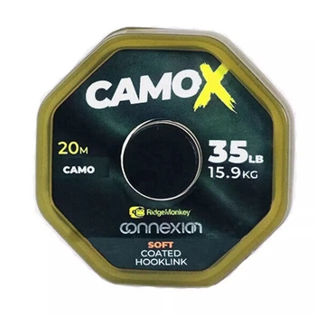 Поводковый материал RidgeMonkey Connexion CamoX Stiff Coated Hooklink 20m 35lb/15.9kg (1013-9168.03.43)