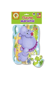 Пазлы на магните Бегемотики цвет разноцветный Vladi Toys ЦБ-00262619