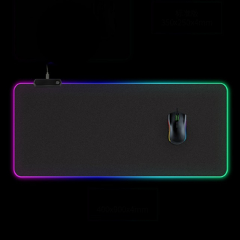 Игровая поверхность GMS WT-5 Gaming Mouse Pad Коврик для мышки c RGB подсветкой 800х300x4 мм Black