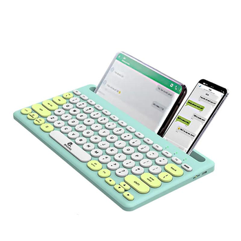Беспроводная клавиатура JEQANG JB-333 |УКР/АНГ раскладка, Bluetooth+2.4| для пк ноутбука планшета телефона ТВ Green