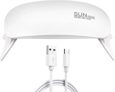 Лампа для маникюра UV/LED SUN MINI для ногтей на USB-кабеле белая 6W