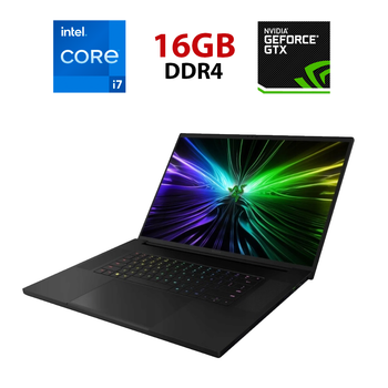 Игровой ноутбук Razer Blade 14 RZ09-0195 / 14" (1920x1080) IPS / Intel Core i7-7700HQ (4 (8) ядра по 2.8 - 3.8 GHz) / 16 GB DDR4 / 512 GB SSD / nVidia GeForce GTX 1060, 6 GB GDDR5, 192-bit / WebCam б/у
