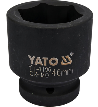 Головка торцева ударна YATO шестигранна 1" 46 мм (YT-1196)