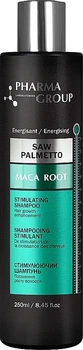Стимулирующий шампунь для волос - Pharma Group Laboratories Saw Palmetto + Maca Root Shampoo 250ml (1159061-32345957)