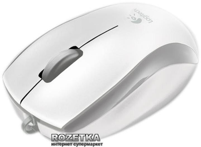 Компьютерная мышка Logitech M125 USB White