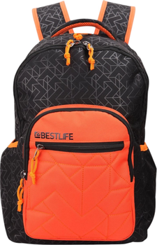 Plecak na laptopa Bestlife Just 15.6" Czarno-pomarańczowy (BB-3382BK)