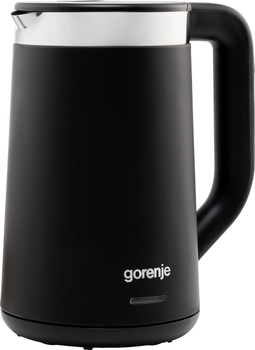 Электрочайник Gorenje 2200 Вт пластик, металл, термостат Strix 1.7л Черный (K17TRDW)