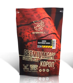 Прикормка Interkrill Premium Короп-полуниця-банан 1кг