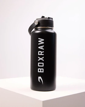 Сталева пляшка для води BOXRAW Чорна