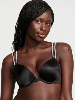 Бюстгальтер Victoria's Secret Double Shine Strap Push-Up Bra 75C (26711578) Чёрный