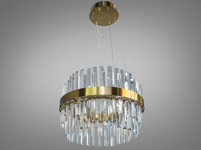 Хрустальная LED люстра в коридор, бронза, 80W на 13м2 840-400BR-LS