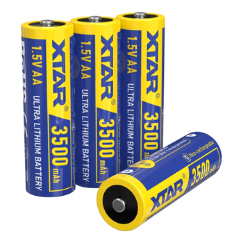 Батарейка одноразова літієва AA XTAR Ultra 3500D 1.5V Lithium 3500mAh | мaкс. розряд - 2.5А | набір 4шт.