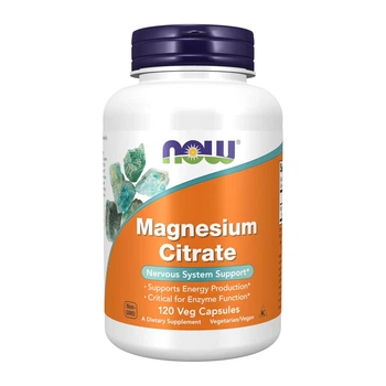 Магний цитрат, Magnesium Citrate, Now Foods, 400 мг, 120 растительных капсул