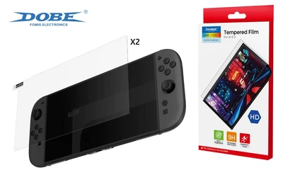 Закаленное защитное стекло Dobe для игровой приставки Nintendo Switch 2 (в комплекте 2 шт.)