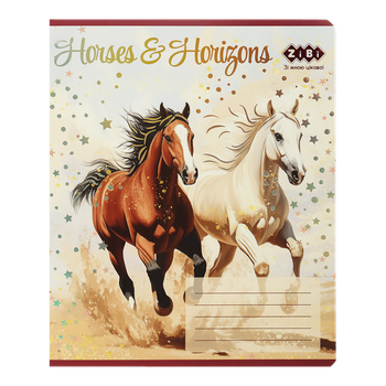 Зошит ZiBi 24 аркуші клітинка Horses 2 (ZB25.1770K)