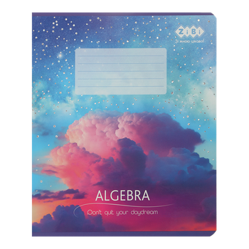 Зошит ZiBi Clouds 36 аркушів клітинка предметний Алгебра (ZB.1732-03)