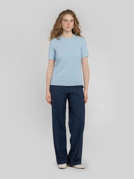 Футболка жіноча блакитна з тонкого бавовняного джерсі Arber T-SHIRT WF-19 XXS блакитний (W13.06.23.520)