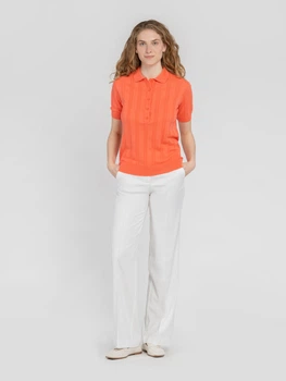 Поло жіноче коралове з трикотажної тканини Arber Polo Knit SS WIsk1 WTR-20 XS кораловий (W09.23.37.523)