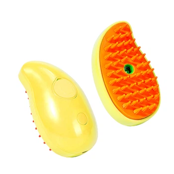 Паровая щетка для вычесывания шерсти LOW Steambrush1 желто-оранжевая