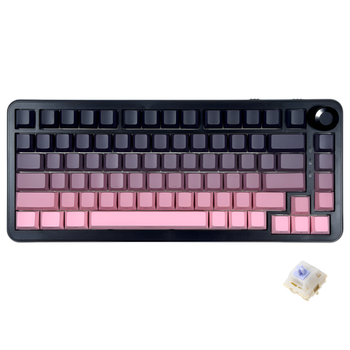 Ігрова клавіатура бездротова Ajazz AK820 Max Black-Pink