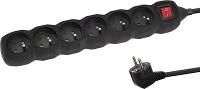 Мережевий фільтр Esperanza 6 розетки 1.5 м Black (ELK217K)