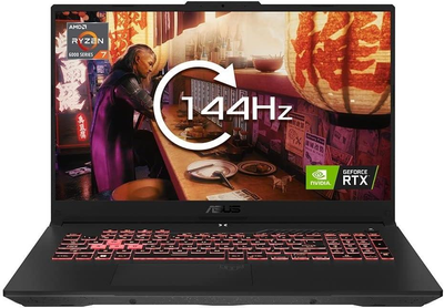 Ноутбук ASUS TUF Gaming A17 (FX707RW-HX003W) 17.3"IPS 144Hz Ryzen 7 6800H 16/512Gb RTX3070Ti 8Gb Gray Б/У