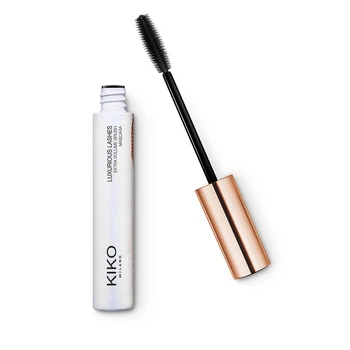Чорна туш для вій для подовження та панорамного ефекту Kiko Milano New Luxurious Lashes Extra Volume Brush Mascara 11 мл