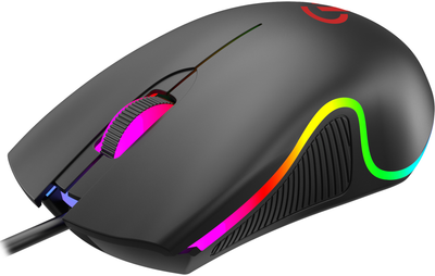 Мышь проводная GamePro GM117 оптическая 1200dpi с подсветкой Black