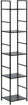 Стелаж ModernHome by Multistore дерев'яний 5 полиць лофт чорний (CWJ3024144L BLACK)