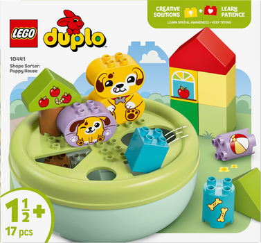 Конструктор LEGO DUPLO My First Сортировщик фигур: дом для щенков 17 деталей (10441)