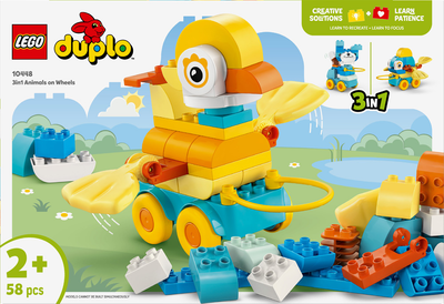 Конструктор LEGO DUPLO Town Животные на колесах 3в1 58 деталей (10448)