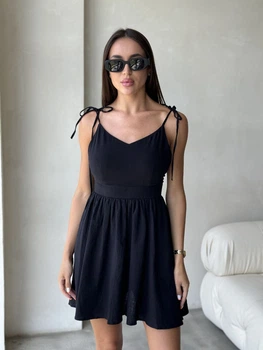 Жіночий літній міні сарафан на бретельках Uaclothes 44-46 Чорний (like33165-133791357)
