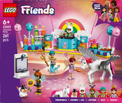 Конструктор LEGO Friends Костюмированная вечеринка с единорогом и феей 261 деталь (42661)