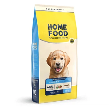 Сухой корм для щенков Home Food PUPPY MEDIUM/MAXI гипоаллергенный, с форелью и рисом 10 кг