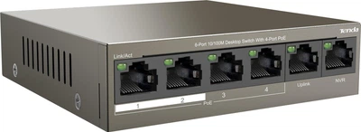 Комутатор Tenda TEF1106P-4-63W 6-портовий PoE 63Вт
