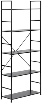 Стелаж ModernHome by Multistore дерев'яний 5 полиць лофт чорний (CWJ6024144LG BLACK)