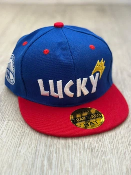 Кепка дитяча снепбек (Snapback) Lucky Синій з червоним 50-54р (2231)